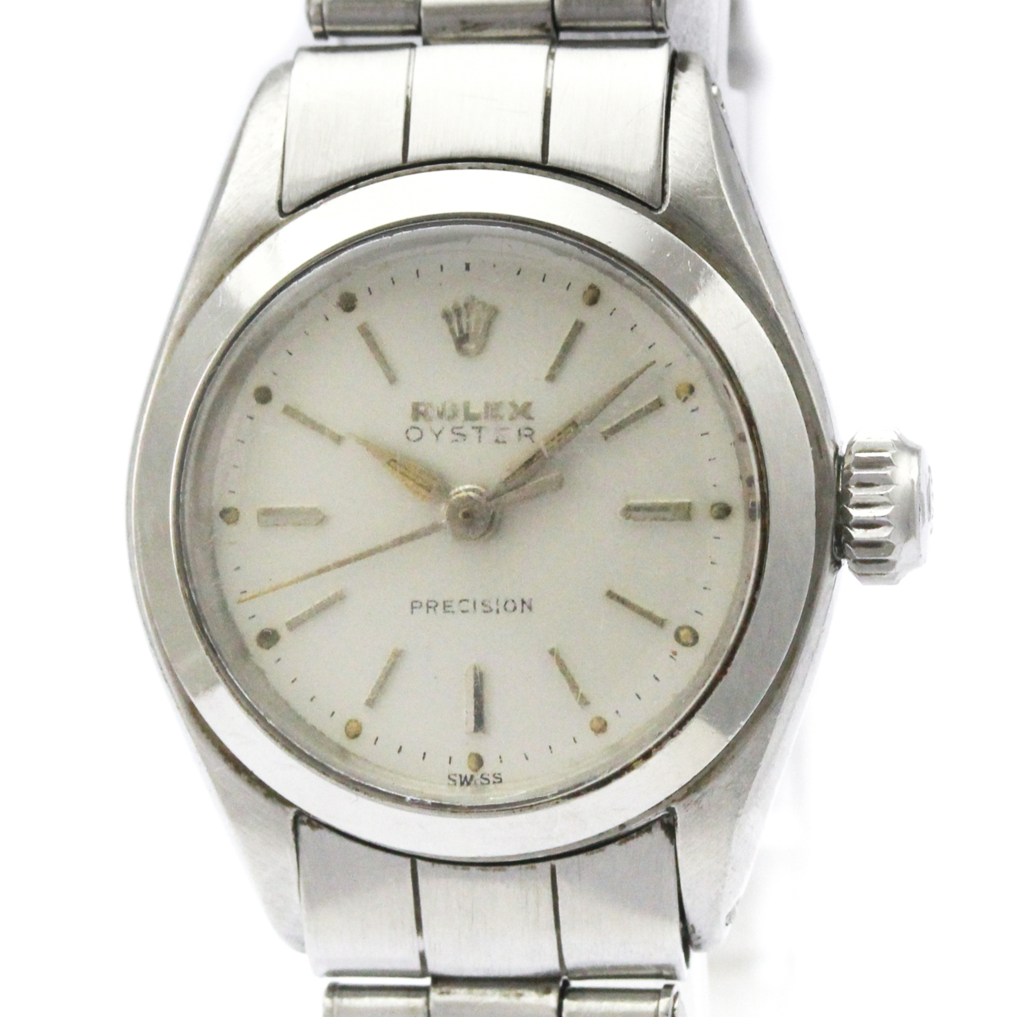 Rolex Oyster Precision 6410 Steel HandWinding Ladies Watch Vintage